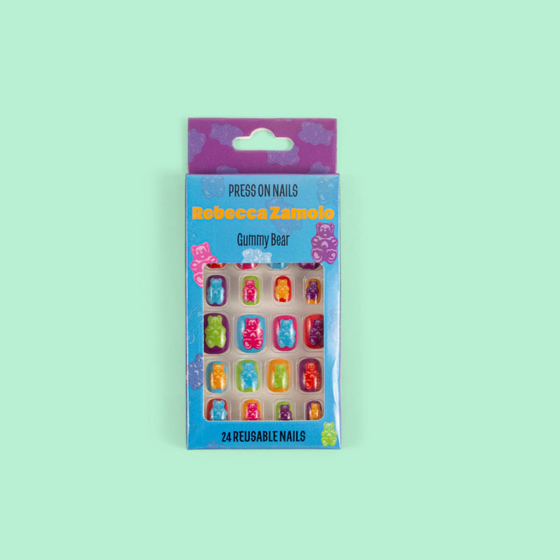 Box of gummy bear press on nails.