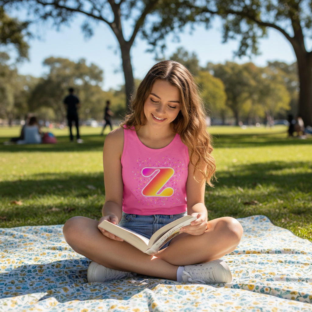 Gradient Z Tank Top Pink
