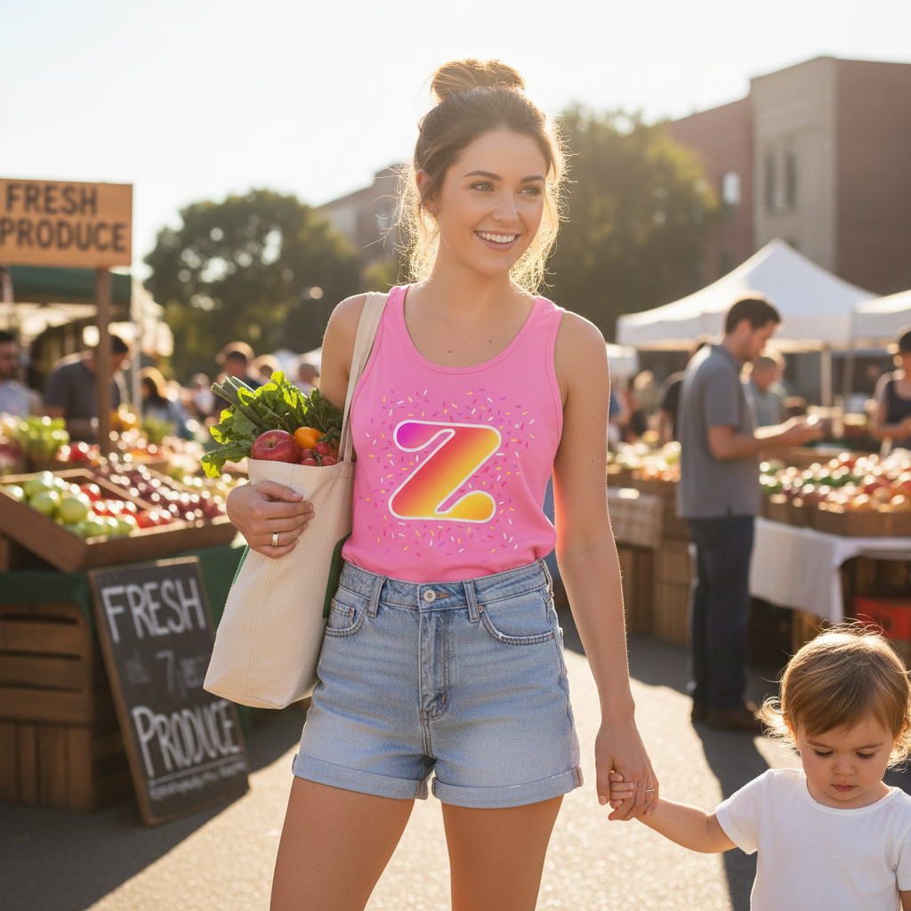 Gradient Z Tank Top Pink