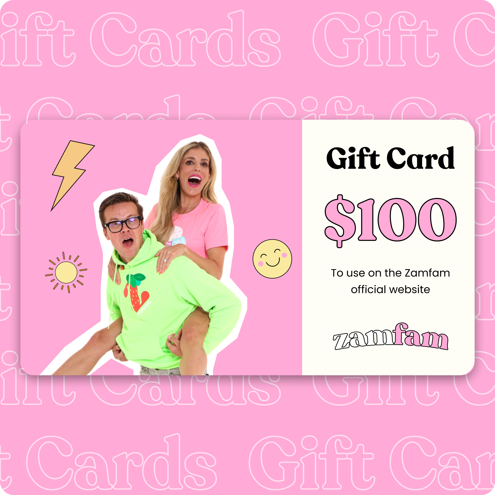 $100 Zamfam gift card.