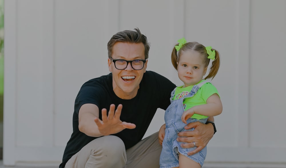 Matt Slays smiling with Zadie Zamolo.