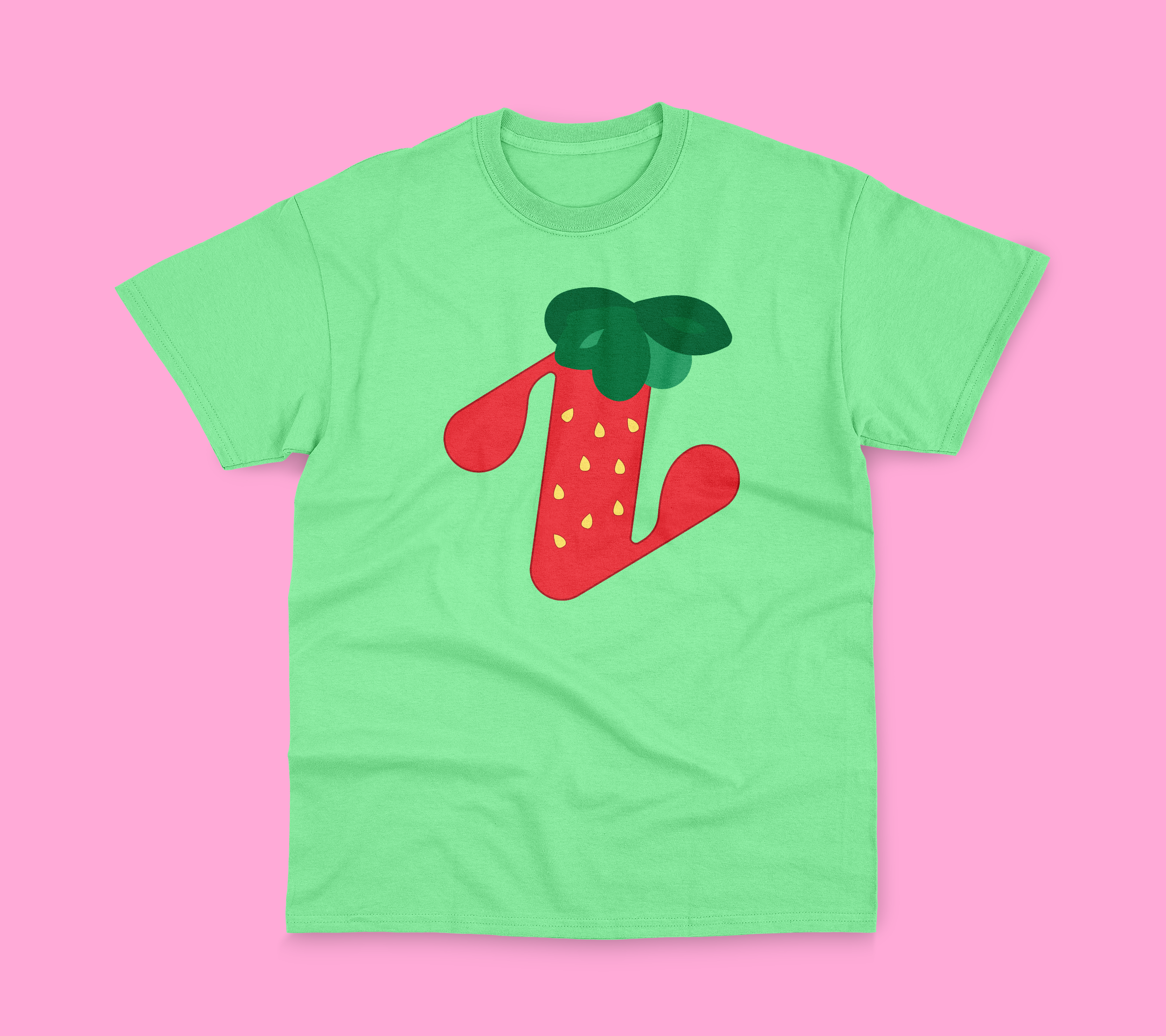 Green strawberry Zamfam tee.