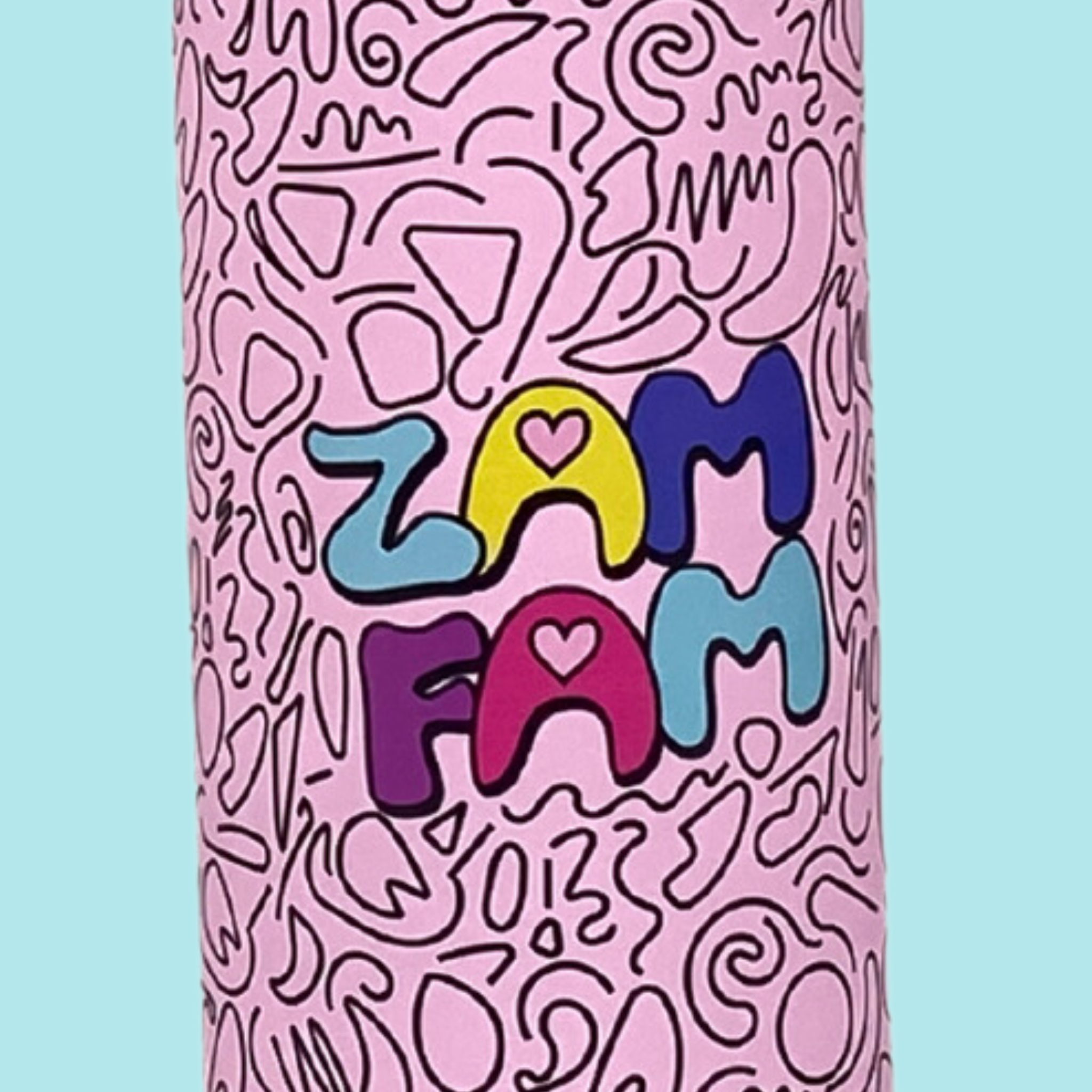 Close up of the back to school water bottle.