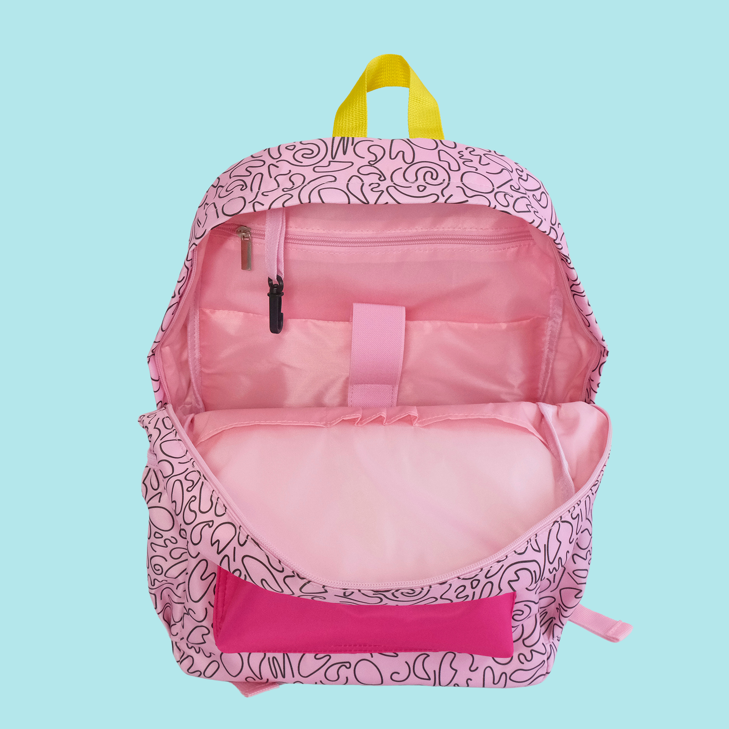 Inside the back to school backpack.