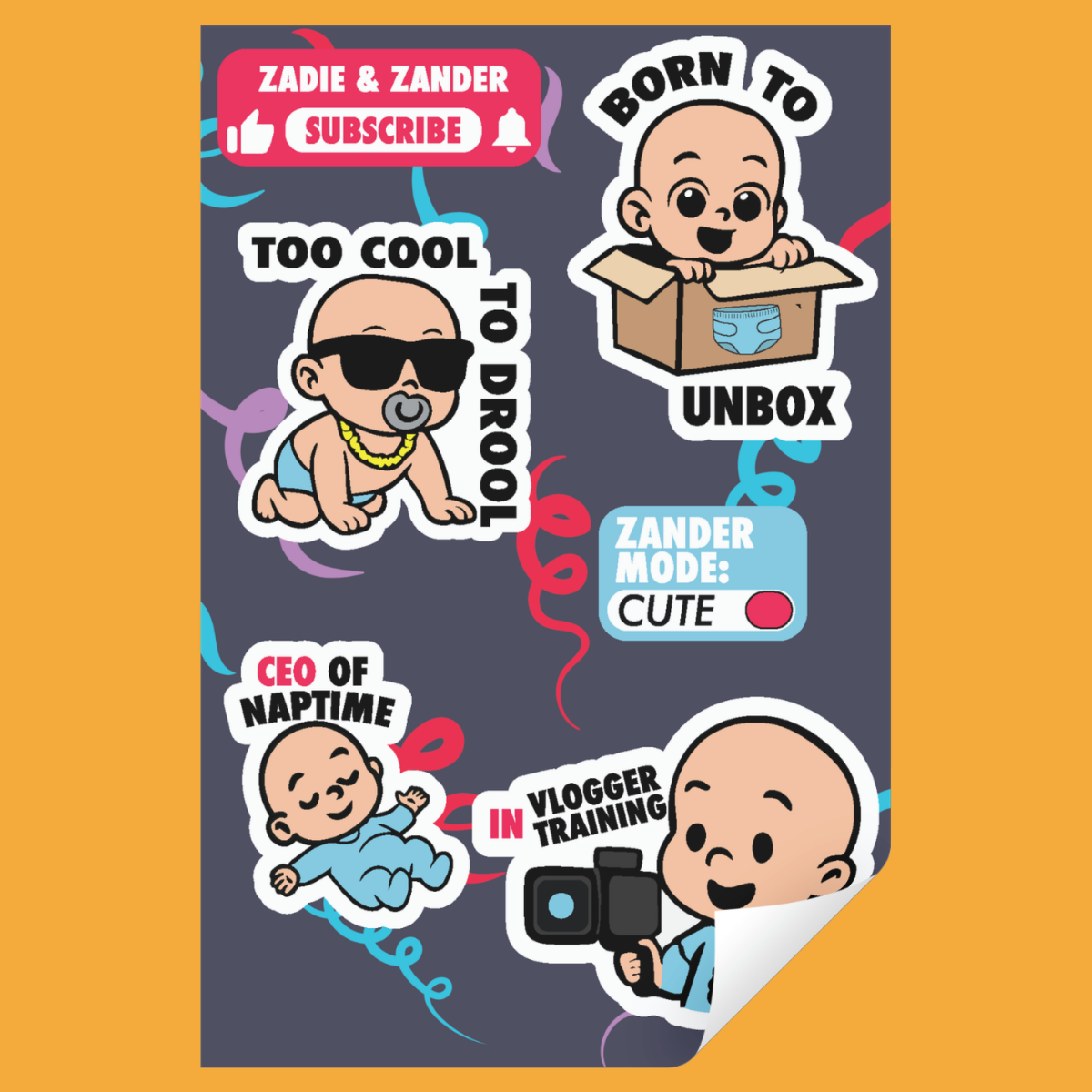 Zander Sticker Sheet