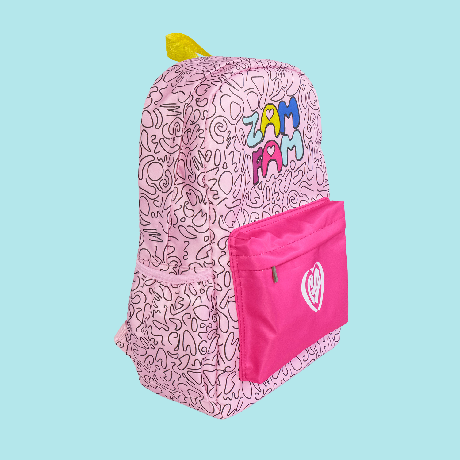 Side view of the back to school backpack.