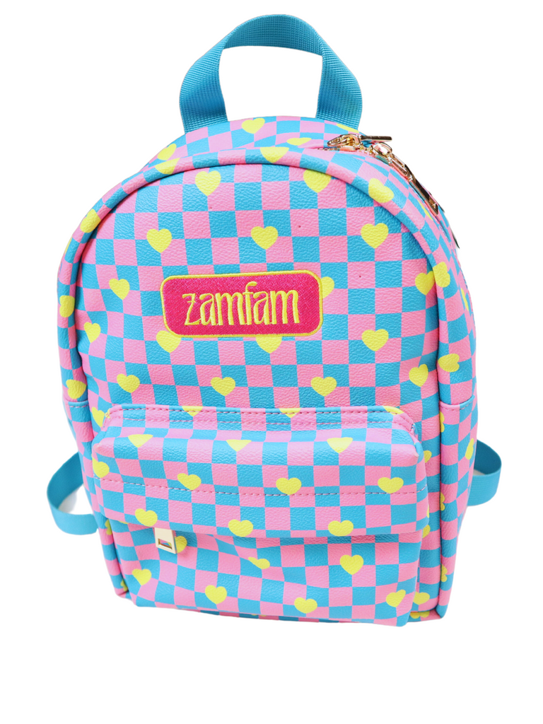 Zamfam Checkered Mini Backpack