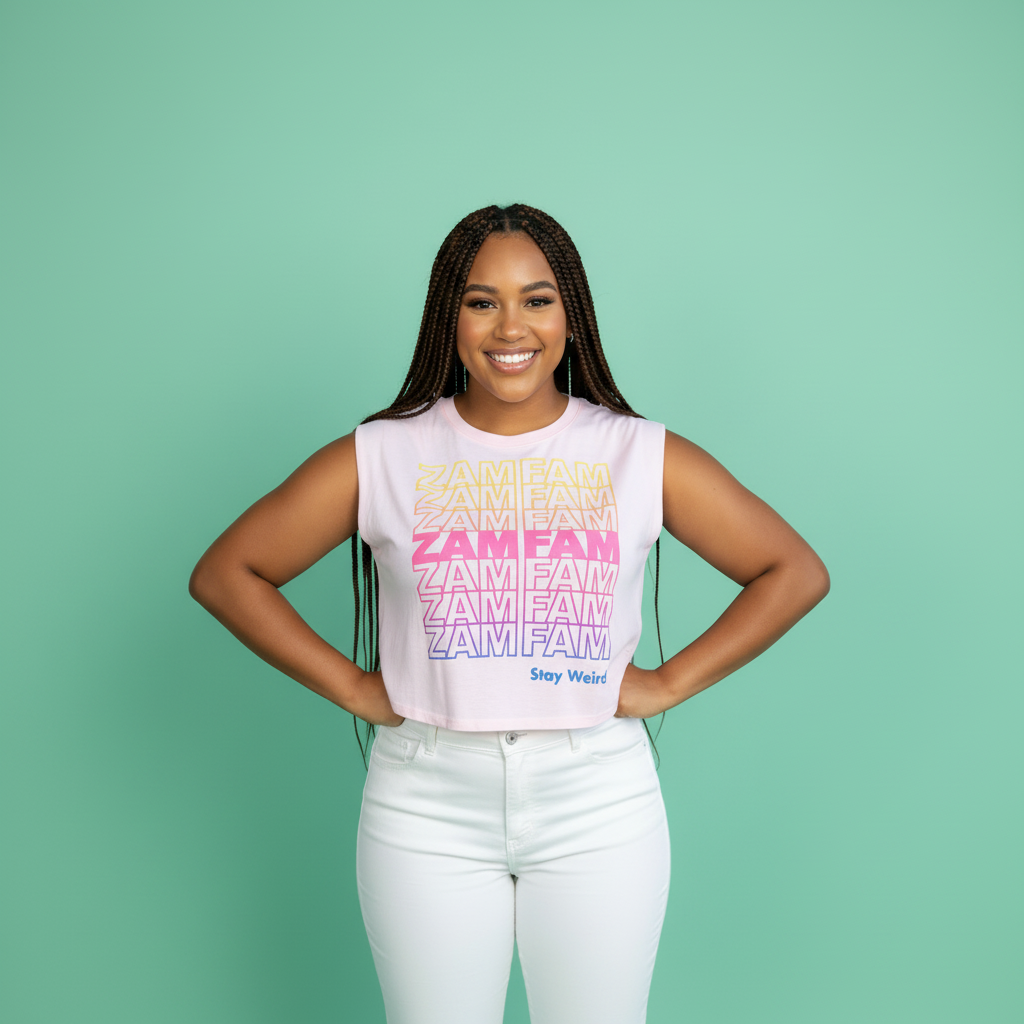 Zamfam Repeat Crop Top