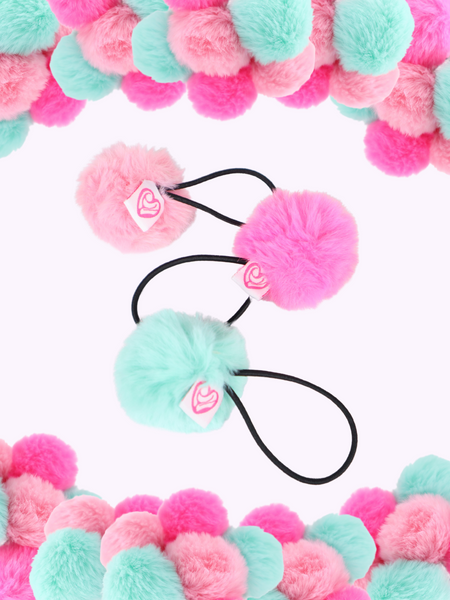 Unicorn Sparkles Pom Pom Hair Tie